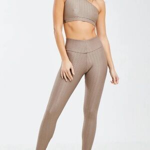 Booty By Brabants LBL Leggings and One Shoulder Sports Bra in No Filter